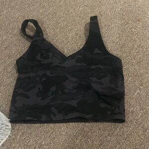 Camo Black Short Tank Cropped